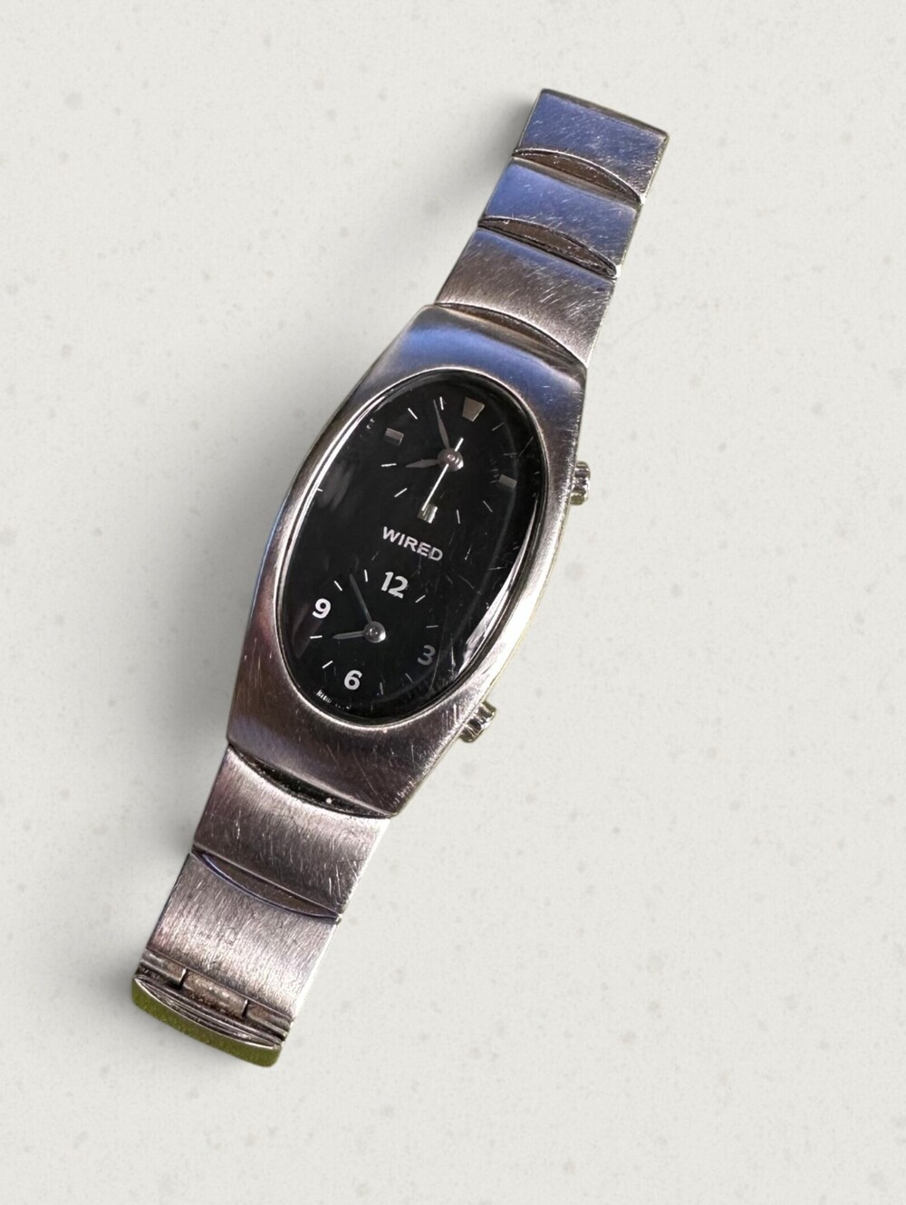 Vintage Rare Seiko WIRED Dual Time Silver Watch Y15W-X003 Y2K New Battery